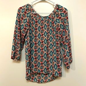 Charlotte Russe Patterned Blouse- Loose fit